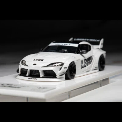 Make Up 1:43 LB Works TOYOTA GR SUPRA Pearl White Diecast