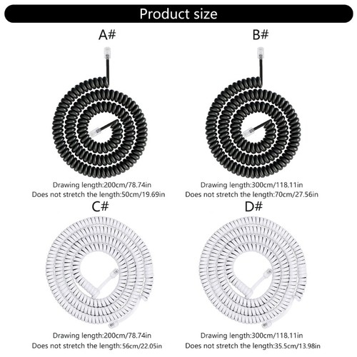 RJ9 RJ11 4P4C Phone Cable Fixed Landline Cord For Customer Service Centers - Zdjęcie 8 z 12