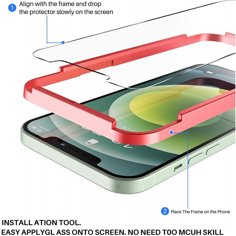 3 Pack TOZO Premium Tempered Glass for iPhone 12 Mini Screen Protector