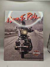 Vintage Harley Davidson Born To Ride School Folder Unpunched Made In USA.