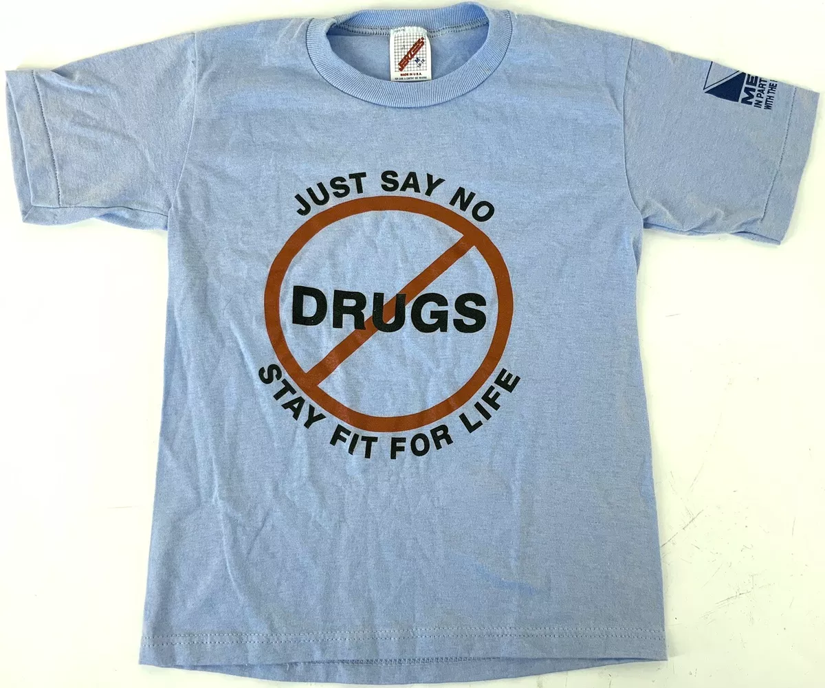 Vintage 1980s Youth Medium Just say No to Drugs Jerzees T-shirt