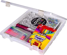 9100AB Super Satchel Slim 1 Open Compartment, Art & Craft Organizer, [1] Plastic