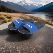 Hurley Youth Sandal/ Slides Blue Sz 5. New W/ Tags