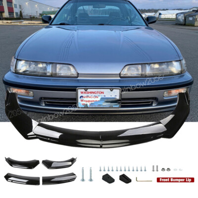 Front Bumper Lip Spoiler Splitter Body Kit Gloss Black For Acura Integra 98-01