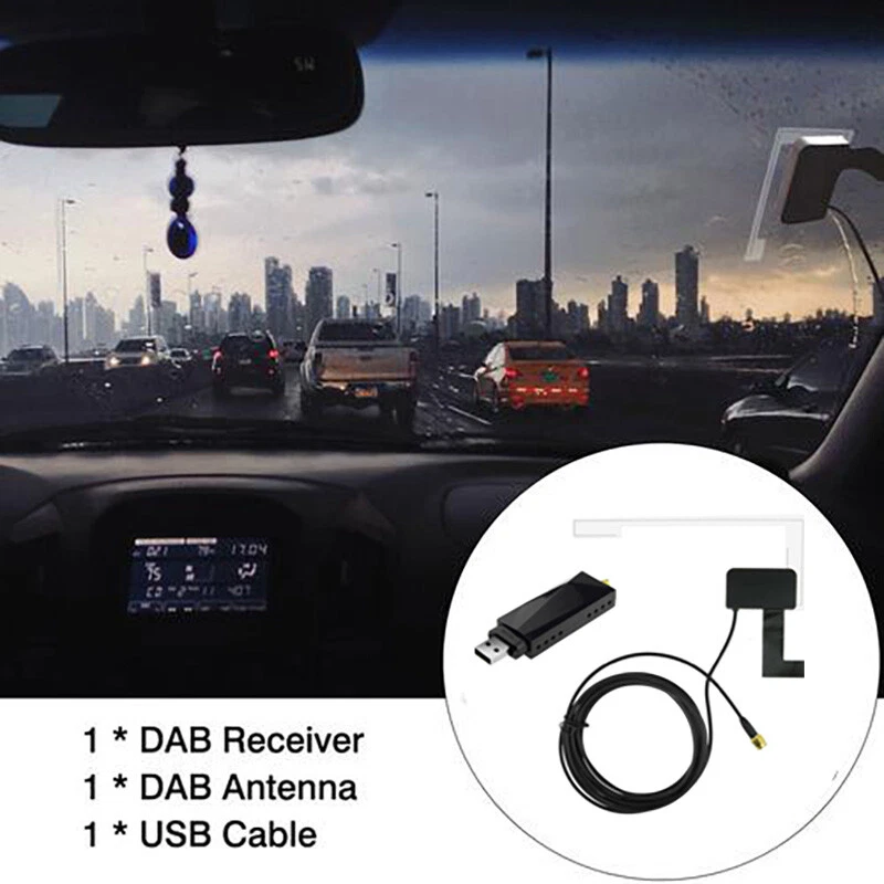 Digital DAB Car Adapter Tuner Audio Box USB Receiver Antenna Android Navigation - Image 2 of 4