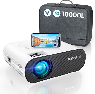 15000 Lumen WiFi Bluetooth LED Video Beamer Full HD 1080P Heimkino Beamer 250''