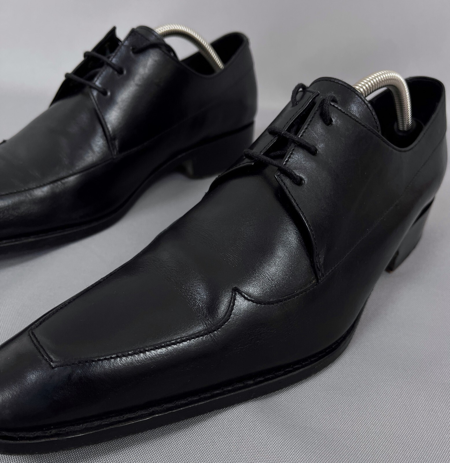 Stunning Vintage THIERRY MUGLER Leather Lace Up Designer Dress Shoes Size 41.5 image 4