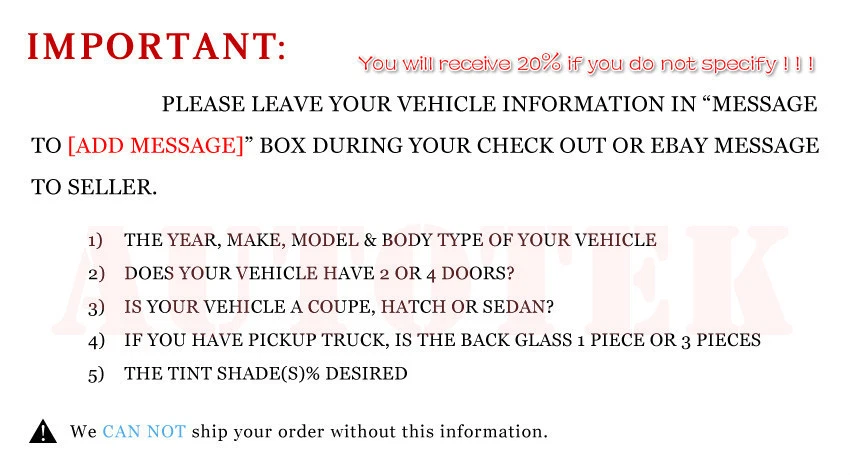 PreCut All Sides & Rear Window Film Any Tint Shade % For All Ford Escape Tint - Image 2 of 4