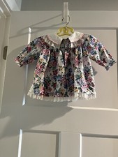 Cradle Togs Baby Girls Multicolor Floral Long Sleeve Dress sz 6-9mths Vintage