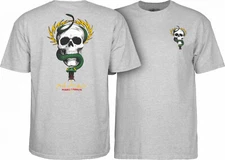 Powell Peralta Mike McGill SKULL AND SNAKE Skateboard T Shirt ASH GREY