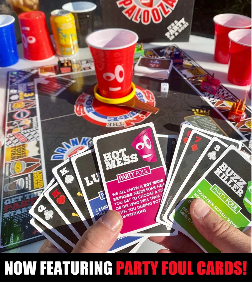 DRINK-A-PALOOZA Juegos de Mesa: Fiesta Juegos de Beber para Adultos Juego Noche Fiesta Foto 4 de 4
