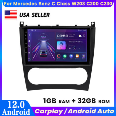 For Mercedes Benz C Class W203 C200 C230 Carplay Android Car Radio GPS Navi 32GB