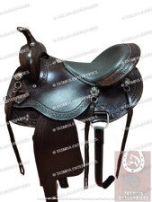 Western Barrel Leather Saddle ,Beautifully Hand Painted With Free Tack Set.