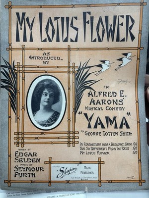 1907 11x14 OrientalRevue Sheet Music YAMA   My Lotus Flower 
