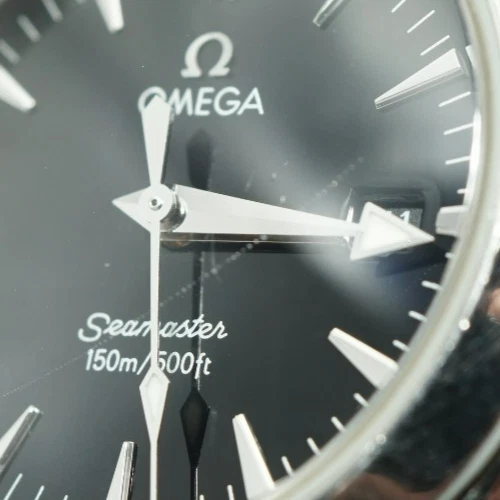 Reloj Mujer Exc+5 Vintage 1998 OMEGA Seamaster Aqua Terra Cal.1424 Qz Negro 29mm Foto 4 de 4