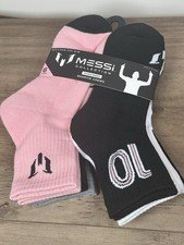 Messi Collection Cushioned Shortie Crew Socks Men's Shoe Size 6-12 NWT 