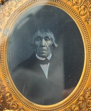 Portrait of Indian Native American Man Original 1860s 1/6th Plate Ambrotype 