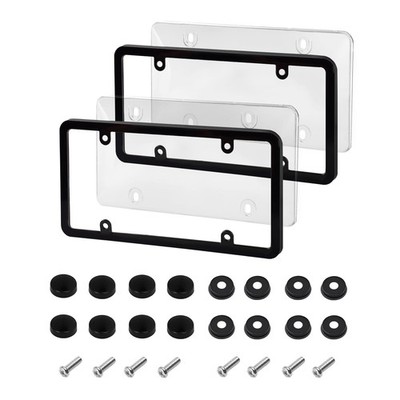 License Plate Holder & Frames, 2 Pack License Plate Protector, ABS Car Front/...