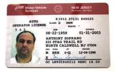 Hollywood Movie Prop Id Card, THE SOPRANO'S Anthony Soprano New Jersey