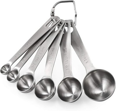 U-Taste 18/8 Edelstahl Messlöffel 6er Set