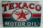 Texaco Motor Oil Metal Sign Gas Station Garage Man Cave Vintage Style Wall Deco