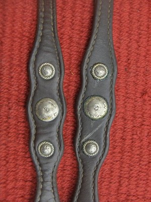 Western Horse Leather Tack Set Bridle Headstall w/7' Split Reins + Breast Collar