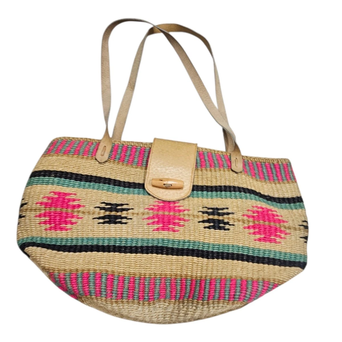 Bolso Bandolera Tejido A Mano Para Mujer - Negro Con Borlas, Diseño Boho, Versátil Para Playa Y Viajes
