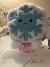 Russ Bum Bumz Snowflake Plush White Blue Stuffed Animal Small 2023