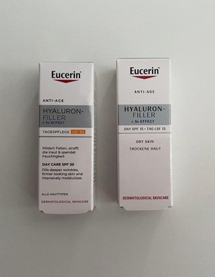 Eucerin Hyaluron-Filler + 3x Effect Tagescreme 2 x 5 ml Probe Trockene Haut