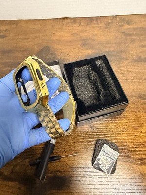 Apple Watch Ultra 49mm Gold Metal Case Band Kit w/ Tool NEW