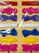 1982 Goody Snap Tight Kiddie Barrettes 14 Count Hair Clips #5515 Pink Butterfly