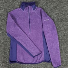 Columbia Jacket Womens XS Purple Fleece 1/2 Zip Outdoor Hiking Casual Pullover