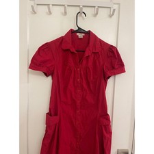Vintage Style Cottagecore GrandmaCore Red Collared Dress