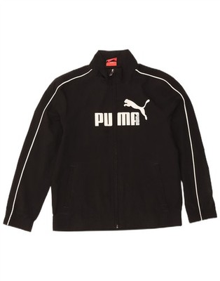 Puma Jungen Grafik Trainingsanzug Oberteil Jacke 11-12 Jahre schwarz AU15