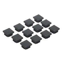 3/4 Inch Square Tubing End Caps 12 Pack Plastic Plug Insert Chair Glide Covers