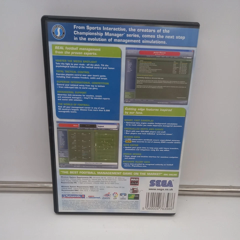 Football Manager 2005 Sega PC- "Created by The Championship Manager Team" - Image 3 of 3