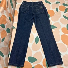 VINTAGE Chic H.I.S. High Rise Yoke Mom Jeans Women's 11/12 (29x29) Dark Wash