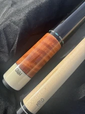 Brand New Wrapless Giuli Custom pool Cue, Wrapless Stick W/ Turquoise Inlay