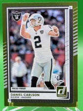 2025 Donruss Daniel Carlson Press Proof Gold #18 /50 Raiders