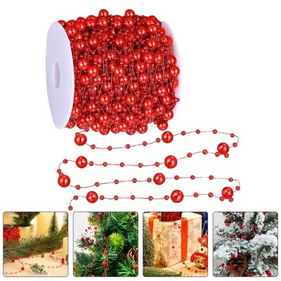 1 Rolle Weihnachtsbaum Girlande DIY Faux Pearl Bead für DIY