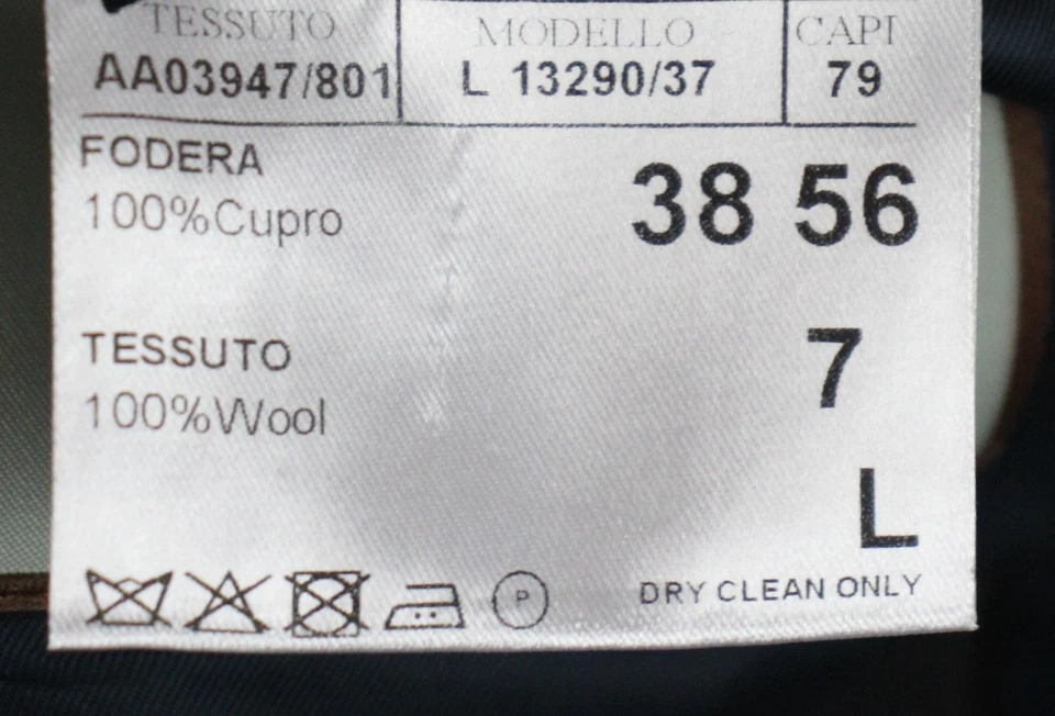 Canali Suit Jacket 46 L (56 EU) Blue-Green Wool Modern Fit Coat 13290 NWT - Image 4 of 4