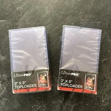 50 UltraPro 3 X 5 Ultra Clear Toploaders 2 Packs of 25, Holds 2.5” x 4.75” Cards