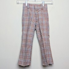 Vintage 70s Jack Tar Kids Flare Pants Bell Bottoms Patterned Hippie Toddler 3T