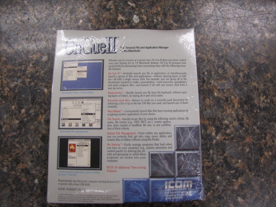 NEW SEALED- ON CUE II -Personal File & Application Manager for MACINTOSH -HM1 - Image 3 of 4