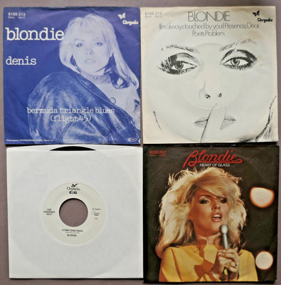 BLONDIE 4x 7'' Atomic  jukebox ERG S7-18396 & Denis & Heart Of Glass & I'm Always