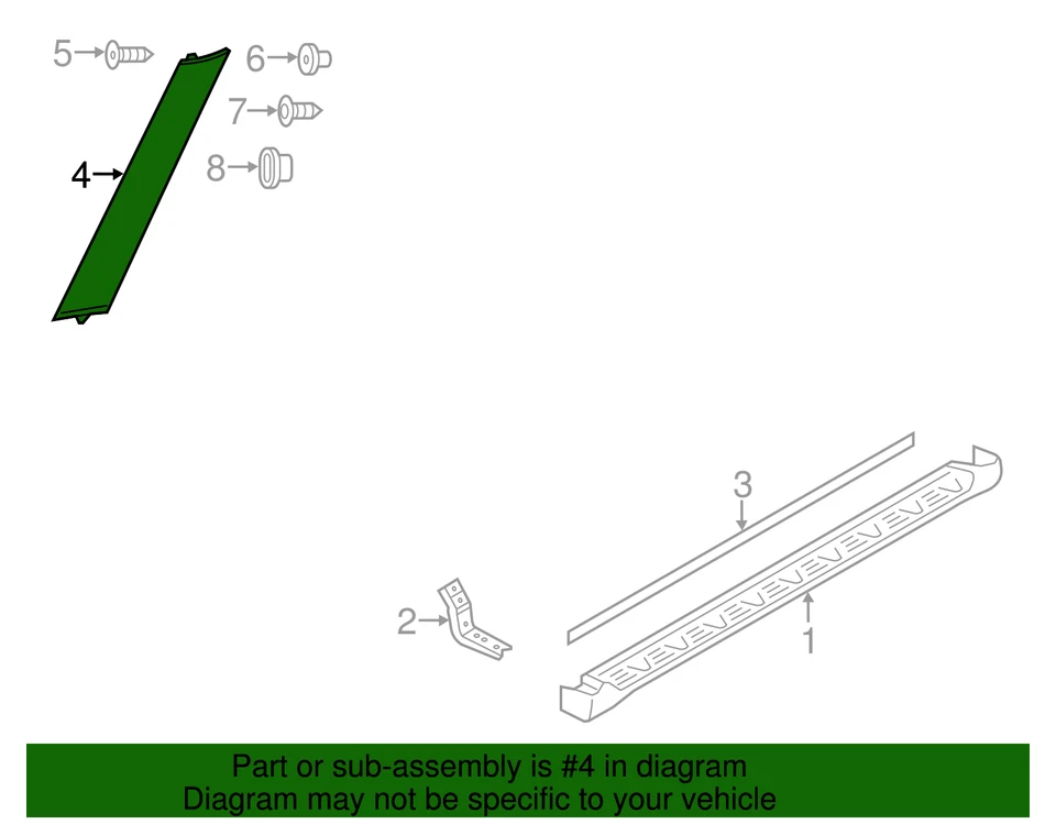 Nissan Armada 2017-2024 genuino - moldura de pilar 76836-6JL1A Foto 2 de 2