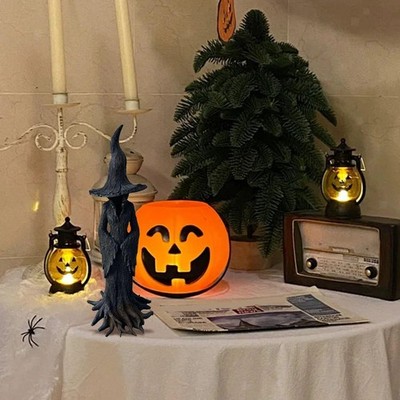 Halloween Hexe Statue gruselig stehende Hexe Figur für Tischplatte Büro Veranda