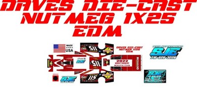 NUTMEG EDM DIRT MODIFIED 1X25 SCALE KENNY TREMONT 2022 MALTA CAR THEME WRAP KIT