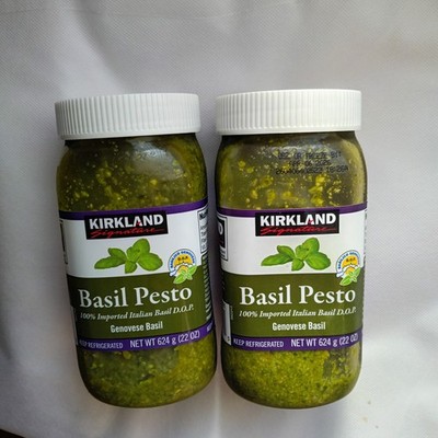 2 Pack Kirkland Signature Imported Basil Pesto 22 oz each jar 624 g ea
