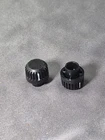 Radio Knobs, Plastic, Push-on, Fits 5/16" half post, 5/8" Diameter - Qty 2